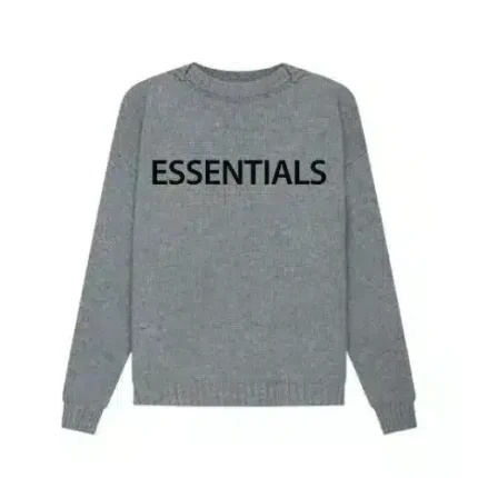 Essentials Overlapped Grey Sweater